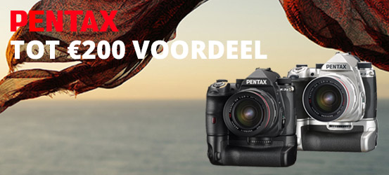 Tot €200 korting op Pentax