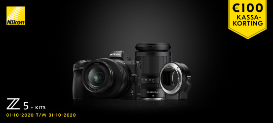 Nu €100 korting op alle Nikon Z5 kits