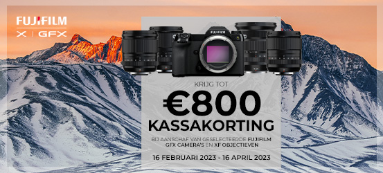 Tot €800 voordeel op Fujifilm X en GFX serie