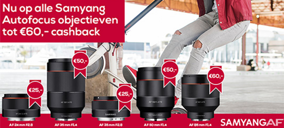 Samyang Sony FE Cashback