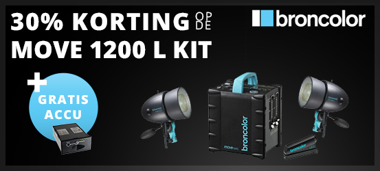 30% korting + gratis accu Broncolor Move 1200 L Kit 2