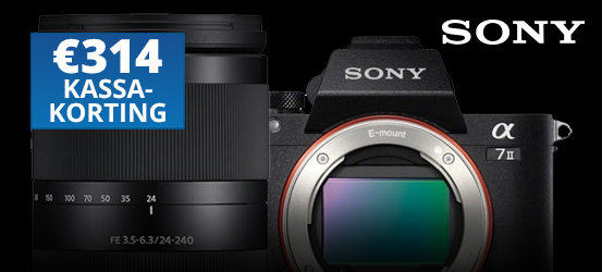 €314,- kassakorting op de Sony A7 II + 24-240