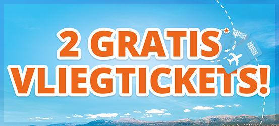 Ontvang nu 2 gratis* vliegtickets!