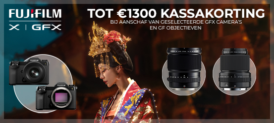 Tot €1300 voordeel op Fujifilm GFX