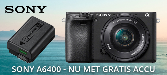 Sony A6400 nu met gratis NPFW50 accu