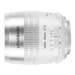 Lensbaby Velvet 85 silver Canon RF