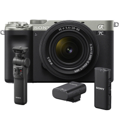 Sony A7C Zilver + 28-60mm + ECM-W2BT + GP-VPT2BT