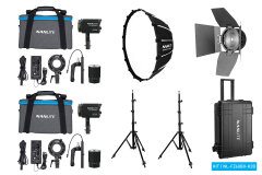 Nanlite Forza 60B II Bi-Colour LED Dual Kit (2 lampstatieven, 1 fresnel, 1 softbox)