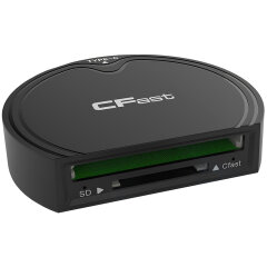 Rocketek Dual Slot CFast & SD4.0 Card Reader USB-C