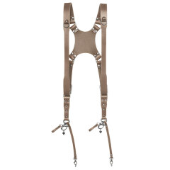 The Hantler Dual camera harness Warm Taupe L/XL