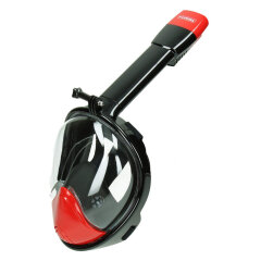 Caruba FullFace SnorkelMask Pro Long S/M - Black/Red