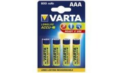Varta Ready2 Use Oplaadbare AAA-Batterijen 800mAh - 4 Stuks