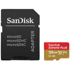 SanDisk Extreme Plus MicroSDXC 128GB+SD Adapter