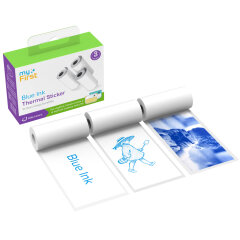 myFirst Thermal Sticker Wit, Blauw Inkt