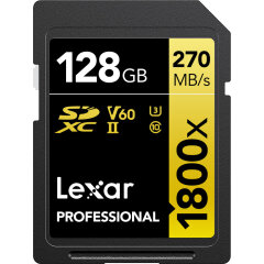 Lexar SDXC Professional 128GB 1800X UHS-II V60 Gold