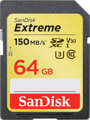 SanDisk SDXC Extreme 64GB V30 U3 UHS-I 150MB/s
