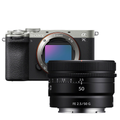 Cameraland Sony A7C II Zilver + FE 50mm f/2.5 G aanbieding