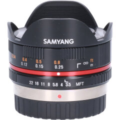 Tweedehands Samyang 7.5mm f/3.5 UMC Micro 4/3 - Zwart CM8706