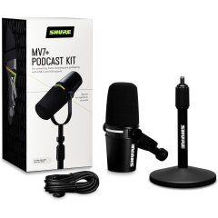 Shure MV7+ BNDL Speech Microphone Black + Stand