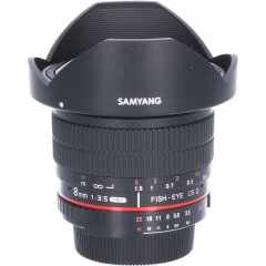 Tweedehands Samyang 8mm f/3.5 Fisheye IF MC CS-II Nikon - Zwart CM6205