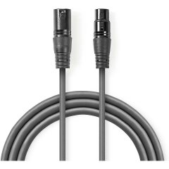 NEDIS XLR 3 PINS MALE-FEMALE KABEL 10M