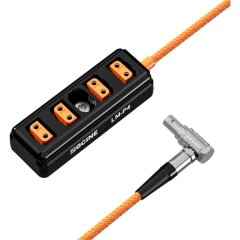 ZGCINE Lemo 2-PIN Male To 4-D-TAP Port Splitter Adapter LM-P4
