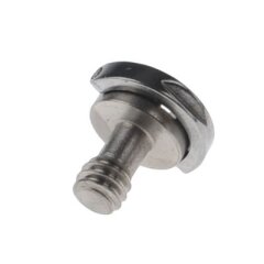 Caruba 1/4 Inch Metal Screw met D-Ring Zilver