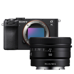 Cameraland Sony A7C II Zwart + FE 50mm f/2.5 G aanbieding