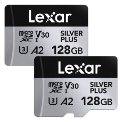Lexar MicroSDXC Silver Plus UHS-1 128GB V30 2-pack