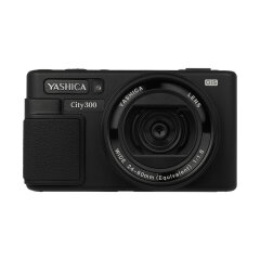 Yashica City 300 Black With Quickflash Mini Camera Flash
