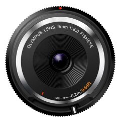 Olympus Body Cap lens 9mm f/8.0 Fisheye - Zwart