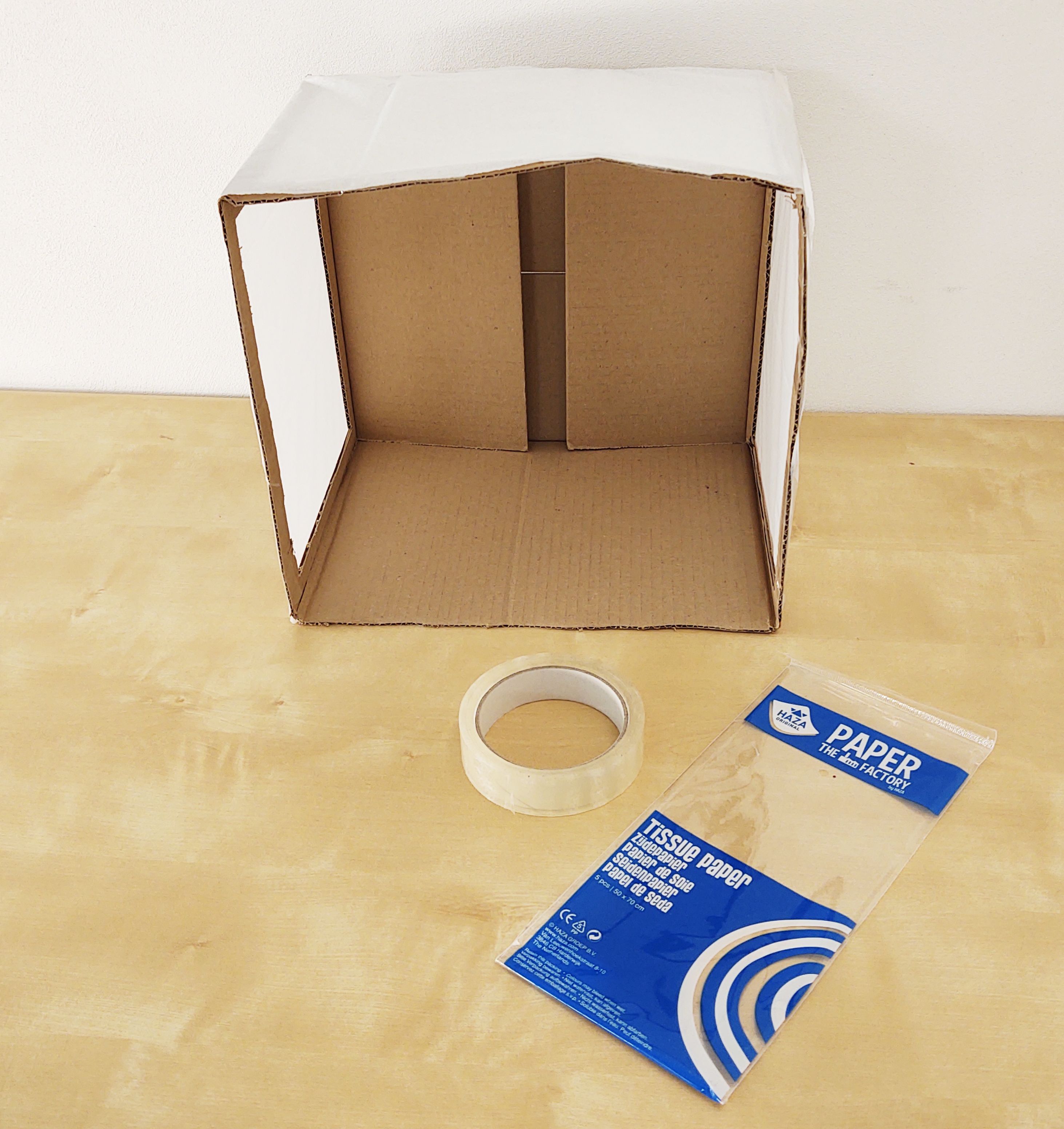 Binnenshuis Op de kop van Beïnvloeden Lightbox van een kartonnen doos - Cameraland Blog